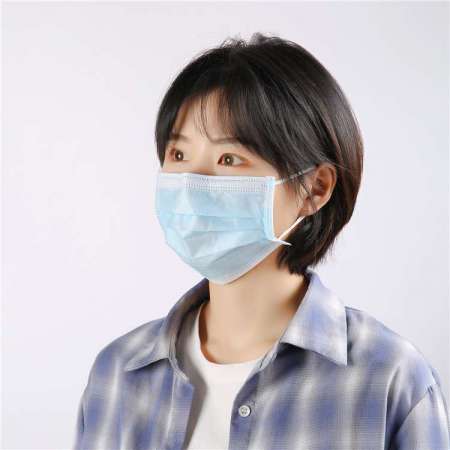 Manufacturer Blue Non-woven Earloop facemask Disposable 3-ply disposable face mask